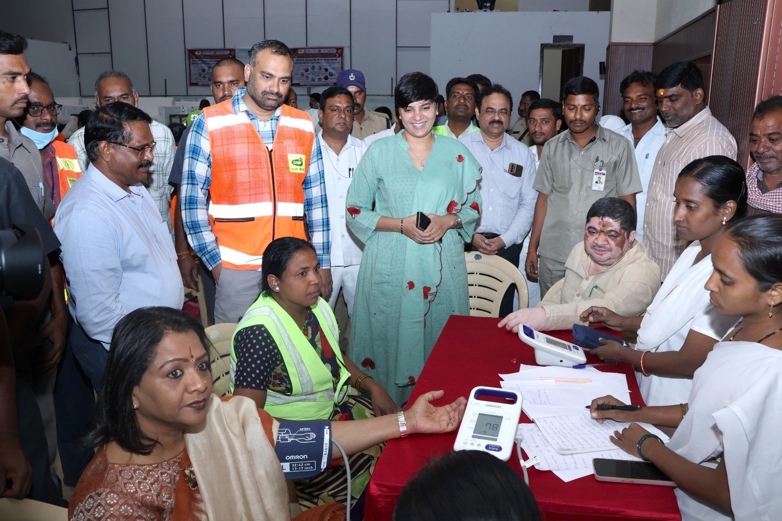 Collector Hari Chandana Reviews Civic Arrangements with GHMC Officials