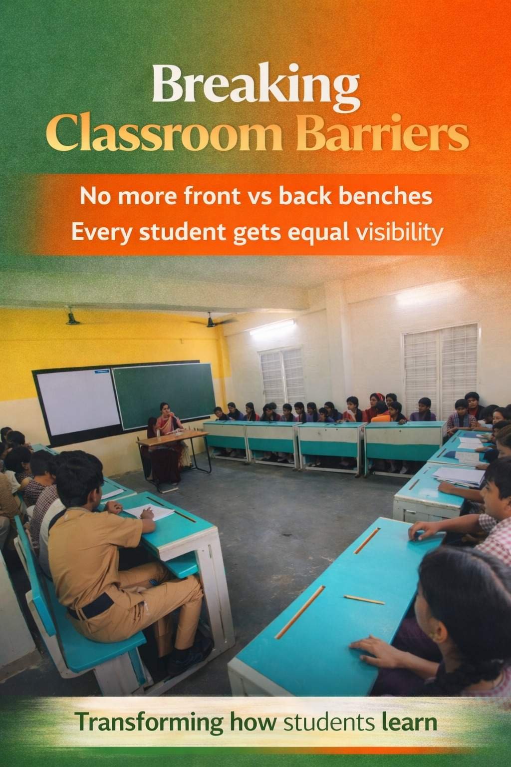 U-shaped seating in schools (Hyderabad)