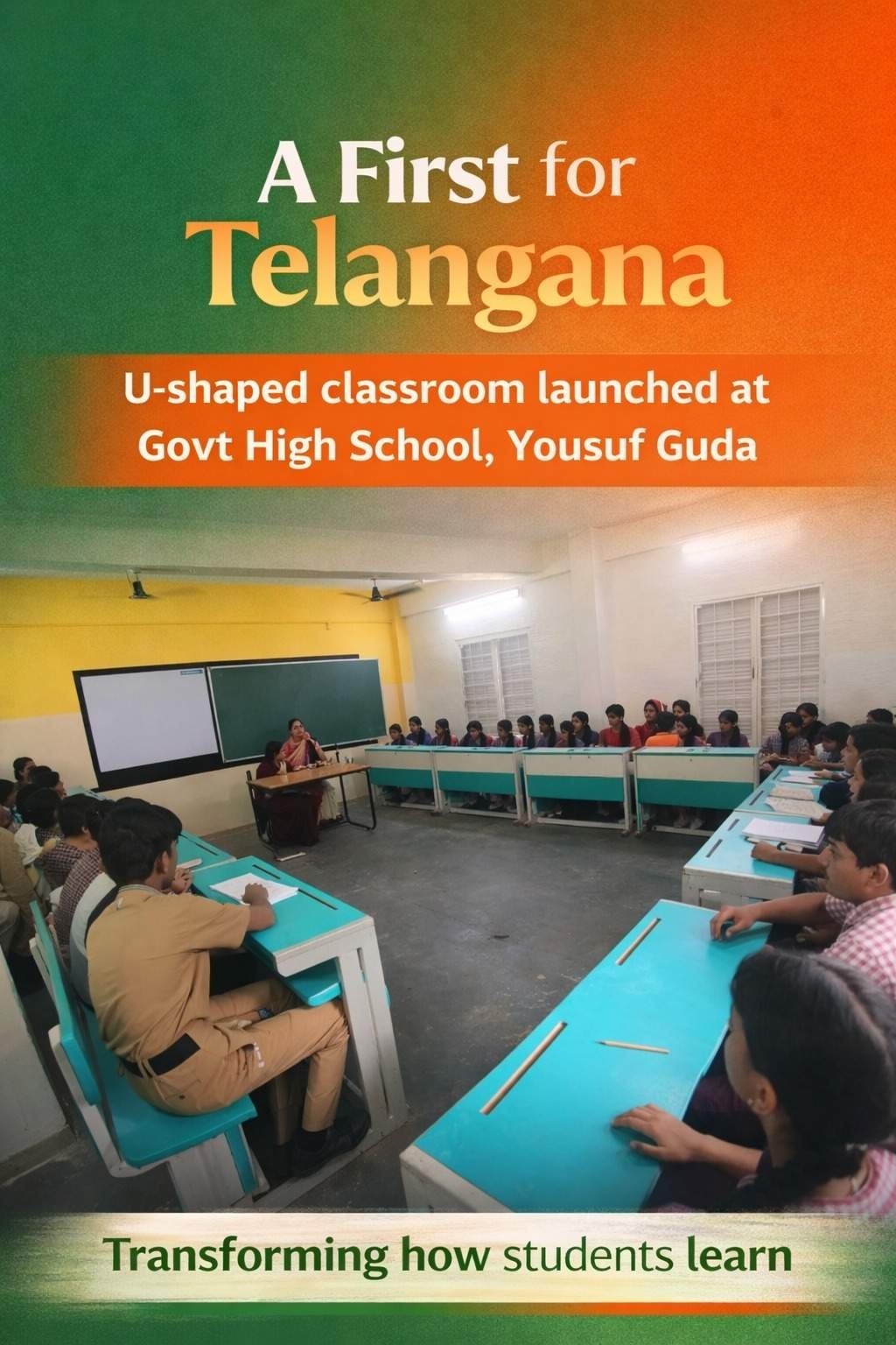 U-shaped seating in schools (Hyderabad)
