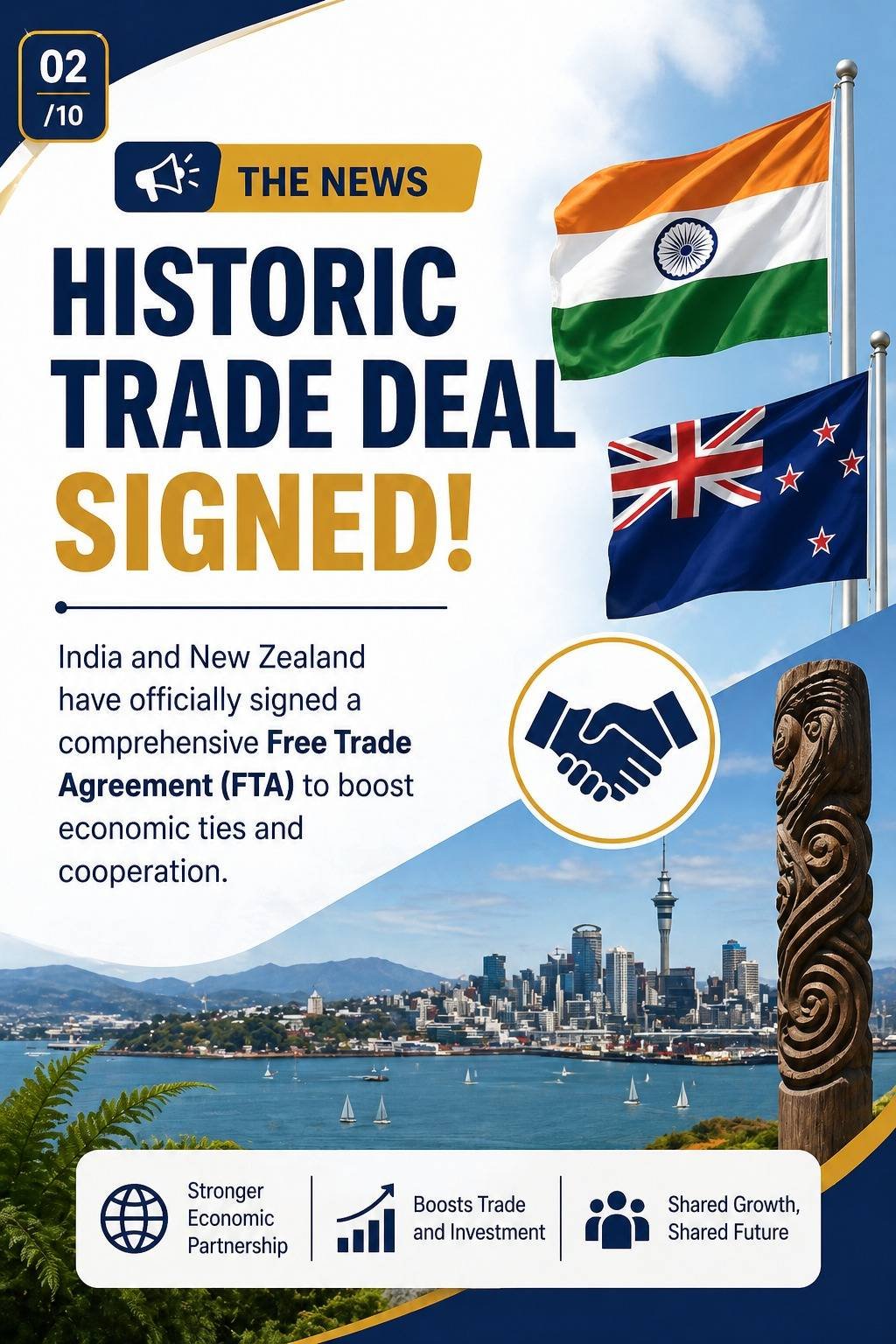 INDIA-NEW ZEALAND FTA SIGNED
