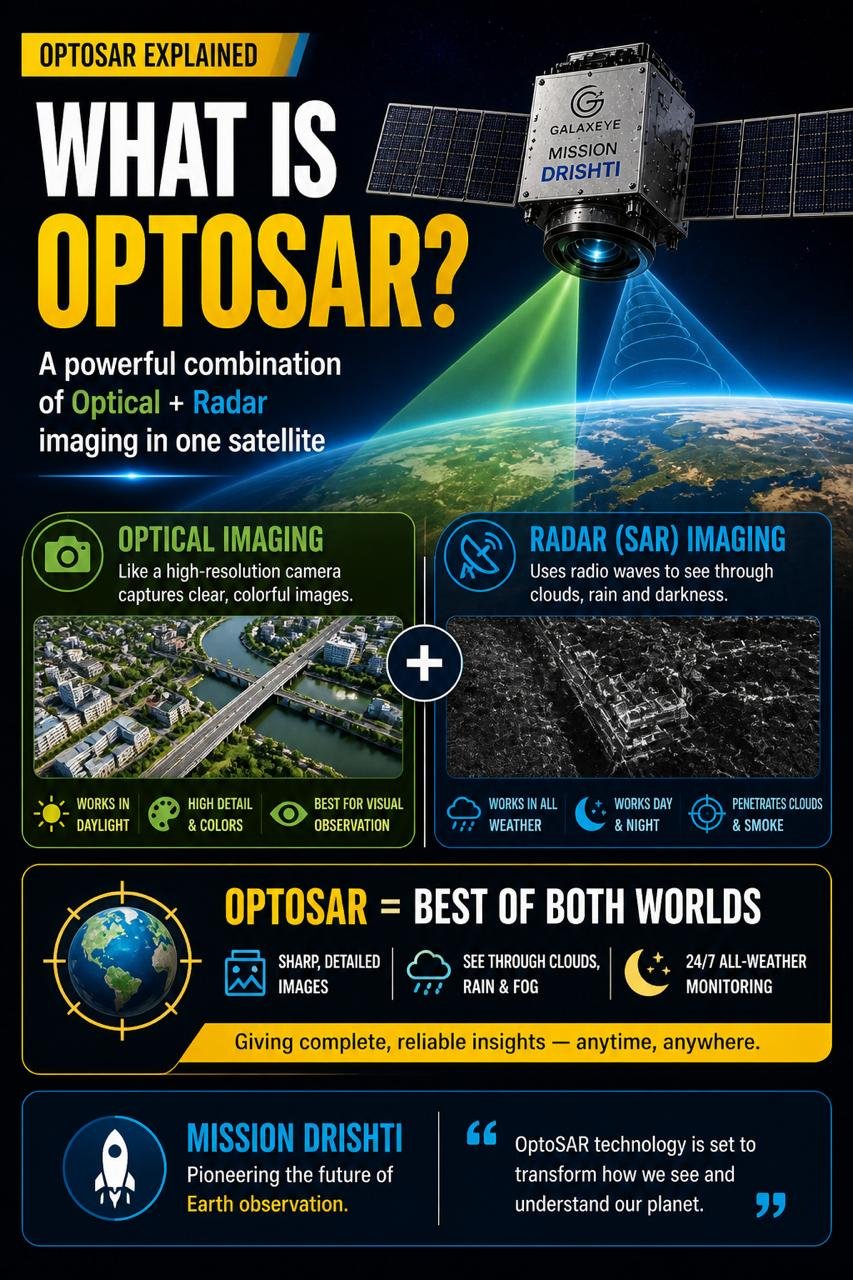India Launches World’s First Optosar Satellite