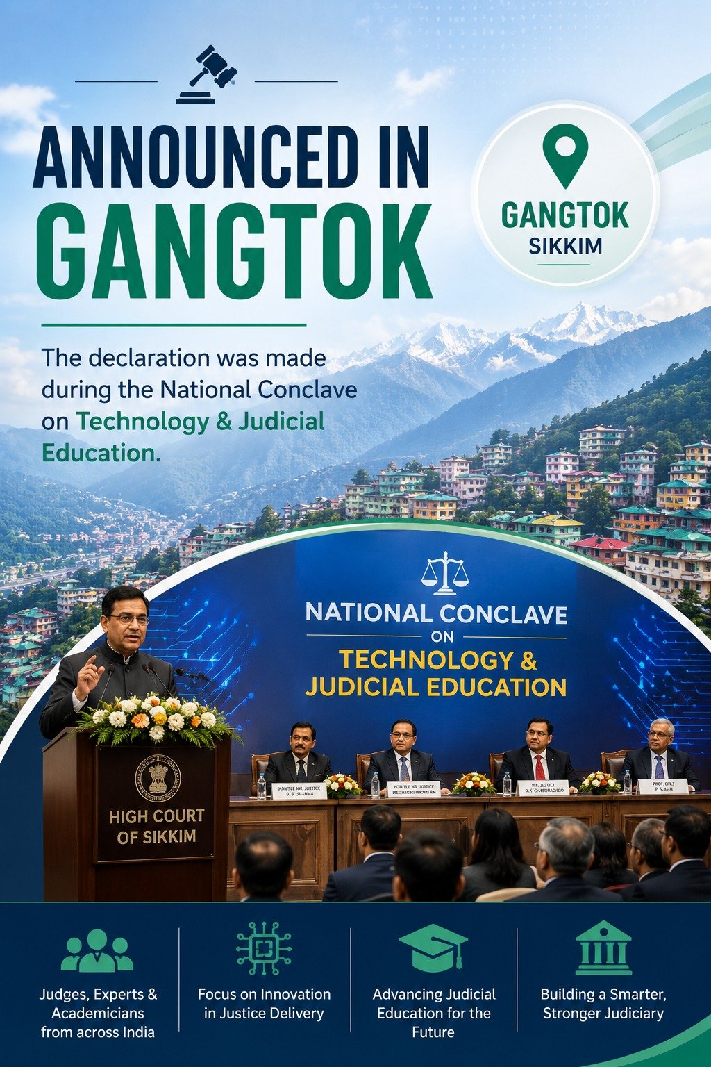 SIKKIM GOES PAPERLESS – India’s first fully digitized judiciary is here.