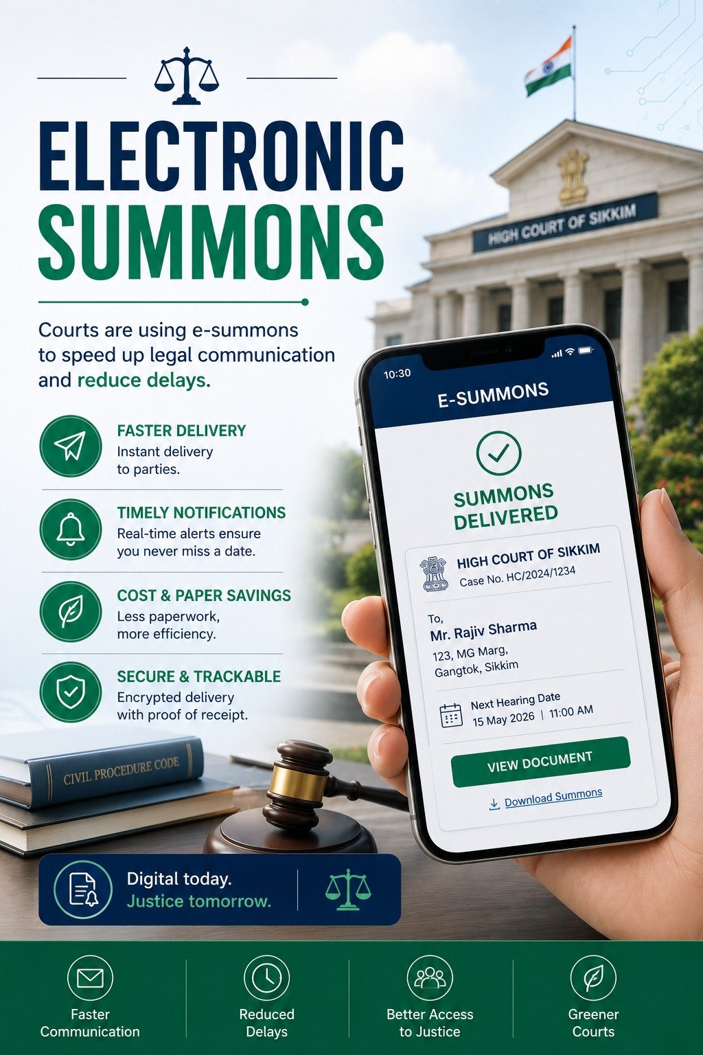 SIKKIM GOES PAPERLESS – India’s first fully digitized judiciary is here.